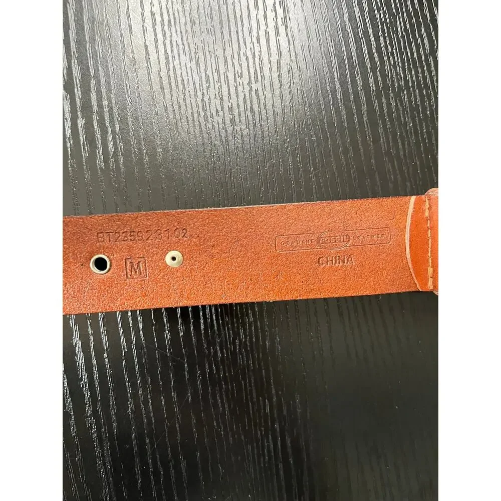 Fossil Boho Leather Perforated and Riveted Belt